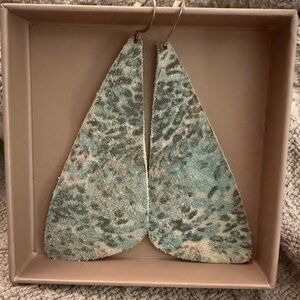 Eleven10 Leather Printed Suede Earrings